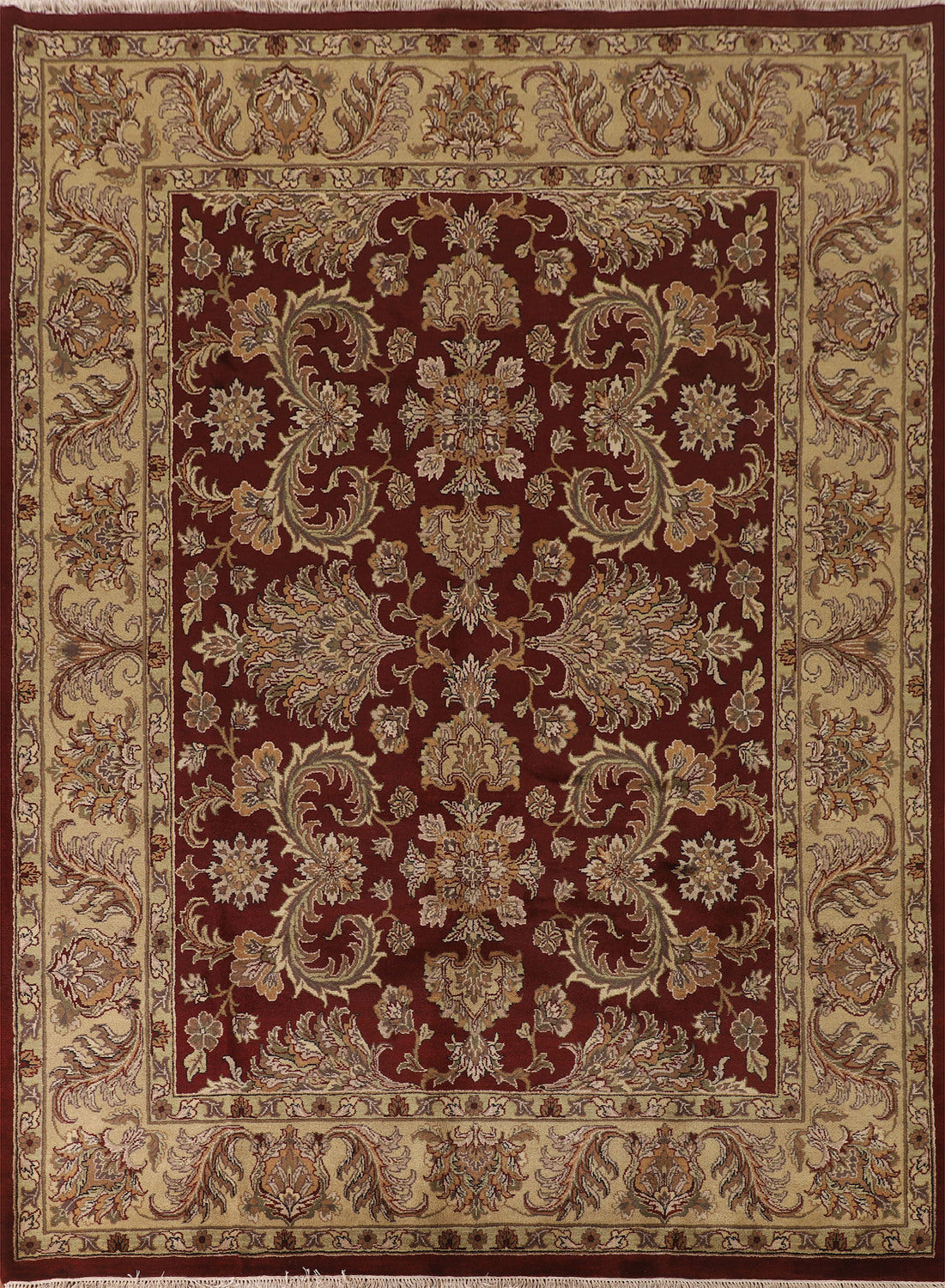 Red Floral Agra Indian Area Rug 8x10
