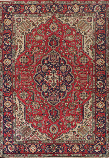 Geometric Tabriz Persian Area Rug 7x10