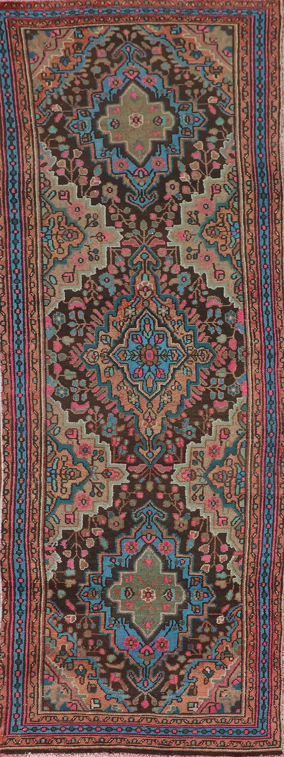 Geometric Hamedan Persian Runner Rug 3x10