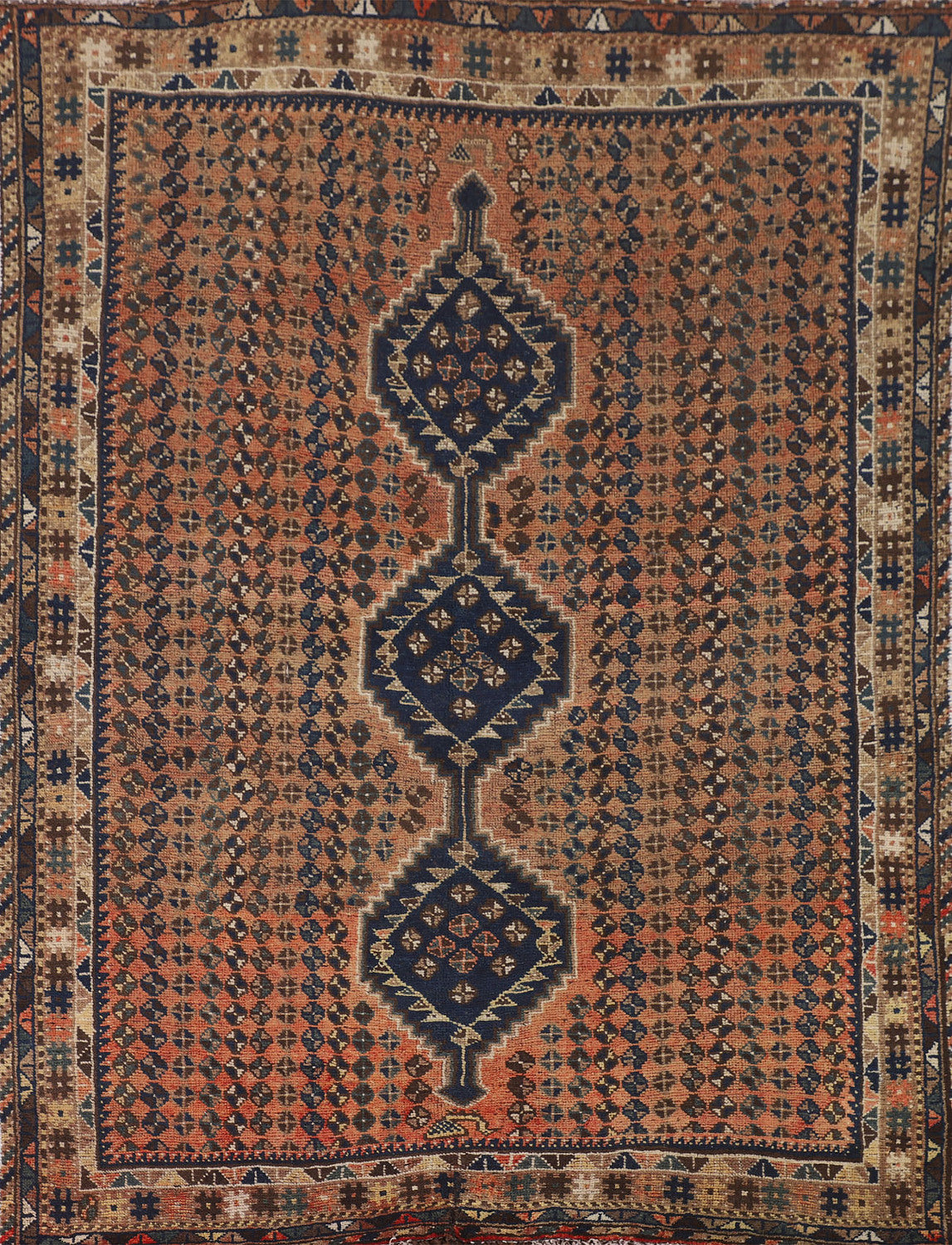 Geometric Shiraz Persian Rug 5x6