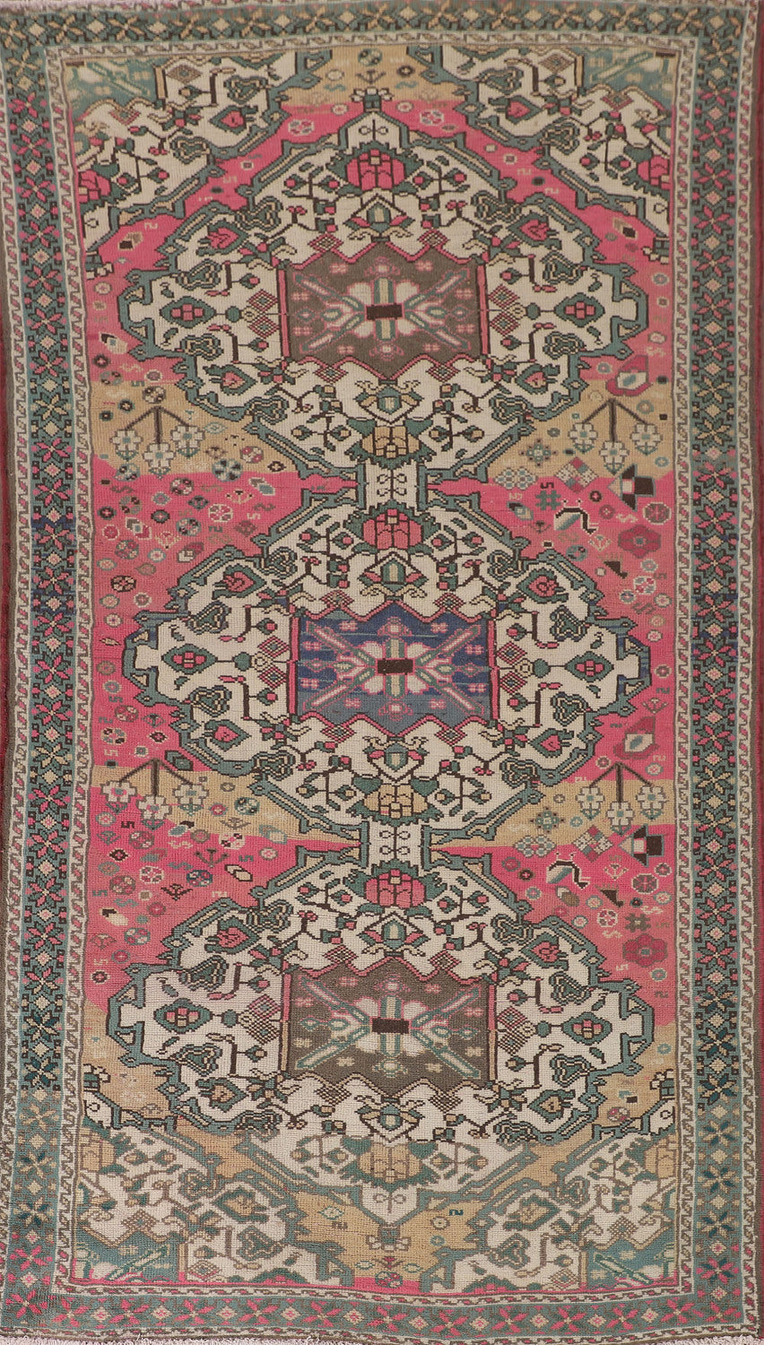 Over-Dyed Pink Bakhtiari Persian Area Rug 5x10