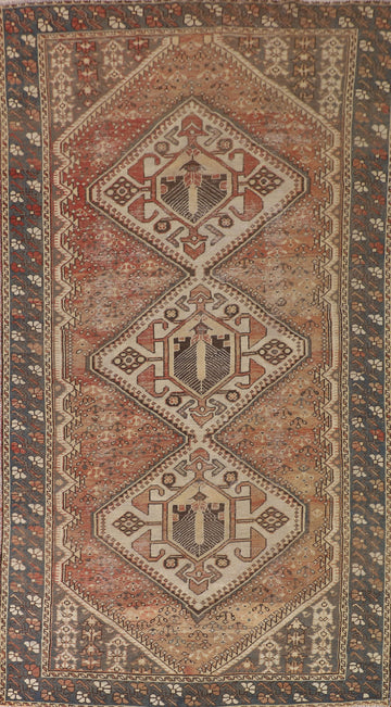 Geometric Bakhtiari Persian Area Rug 5x10