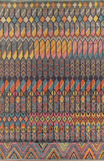Geometric Moroccan Large Oriental Rug 10x15