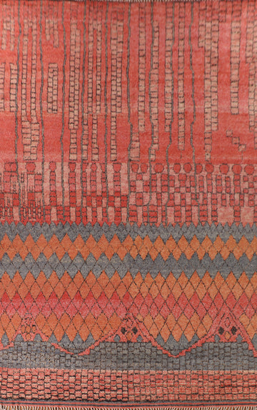Geometric Moroccan Large Oriental Rug 11x19