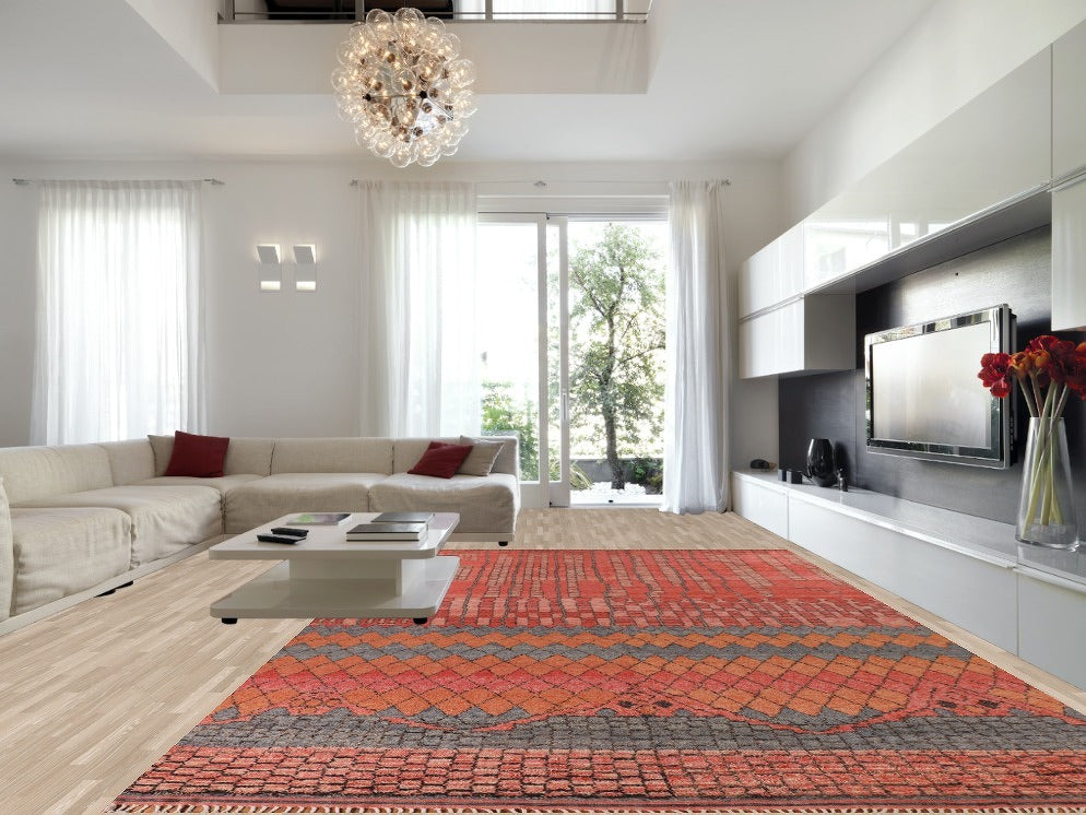 Geometric Moroccan Large Oriental Rug 11x19