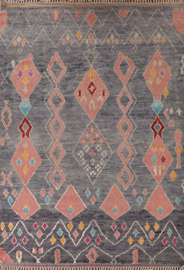 Tribal Moroccan Oriental Area Rug 8x11