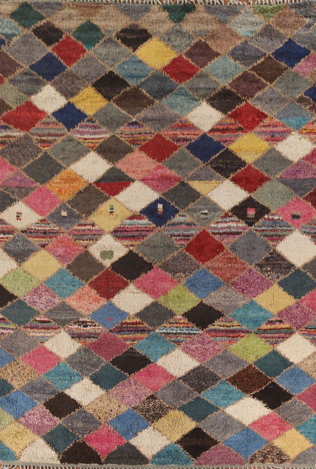 Checkered Geometric Moroccan Oriental Area Rug 9x13