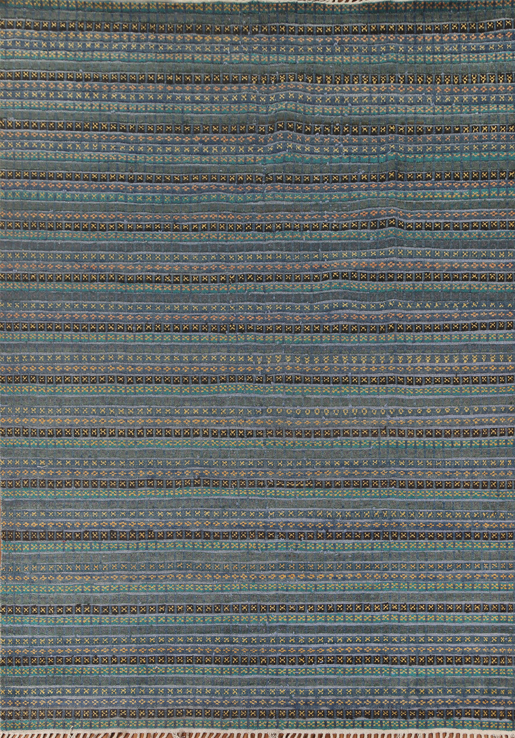 Striped Moroccan Oriental Area Rug 9x12