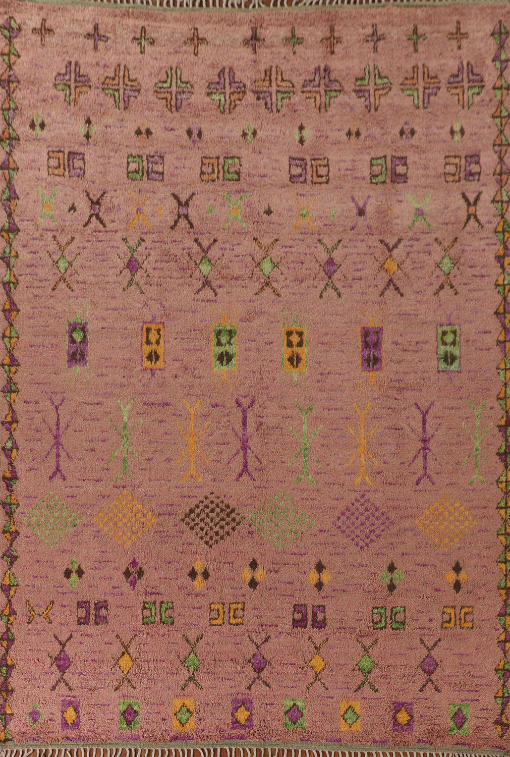 Tribal Wool Moroccan Oriental Area Rug 9x12