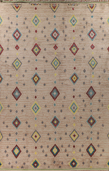 Geometric Moroccan Large Oriental Rug 12x19