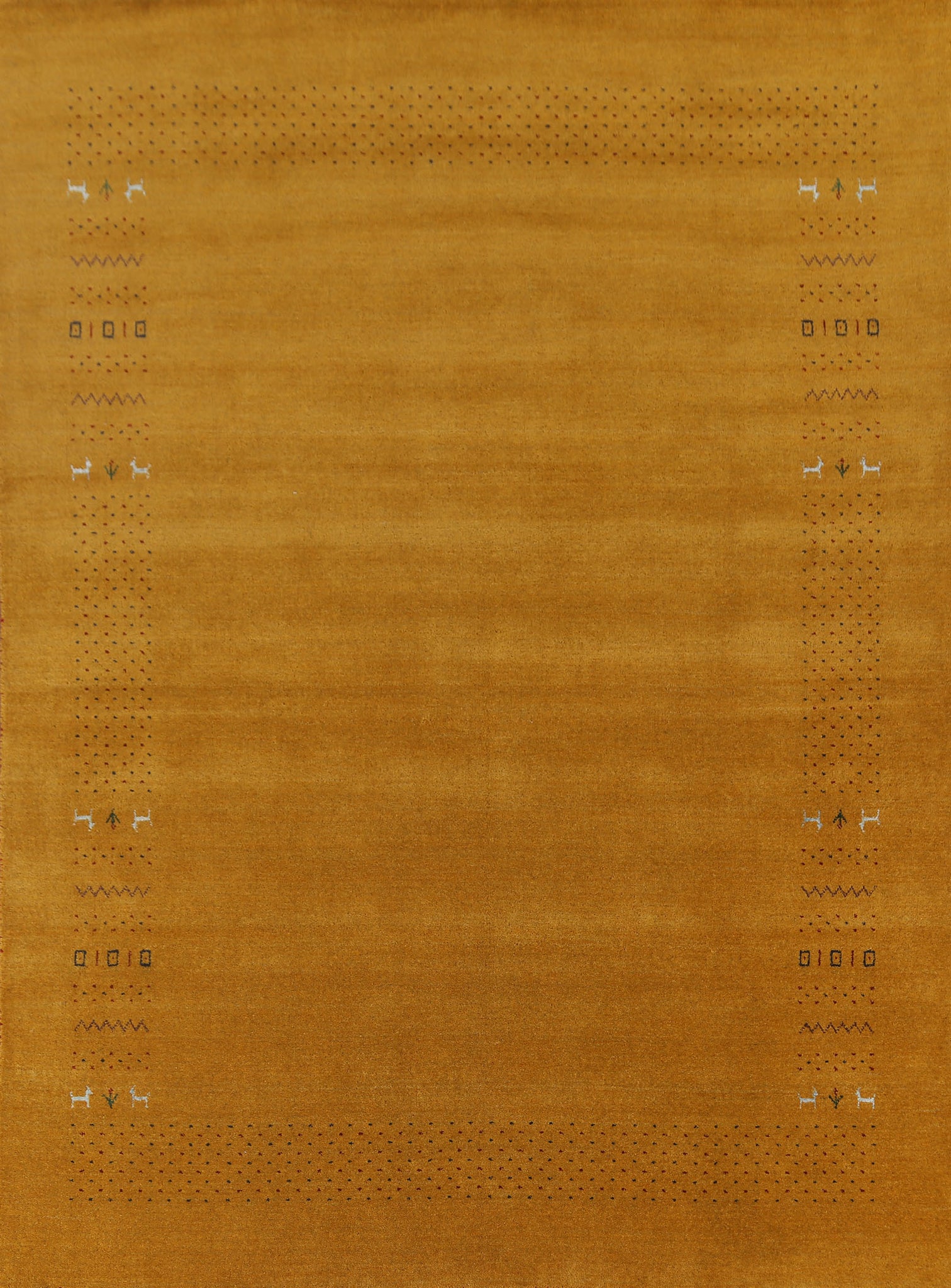 Gold Gabbeh Oriental Area Rug 8x10