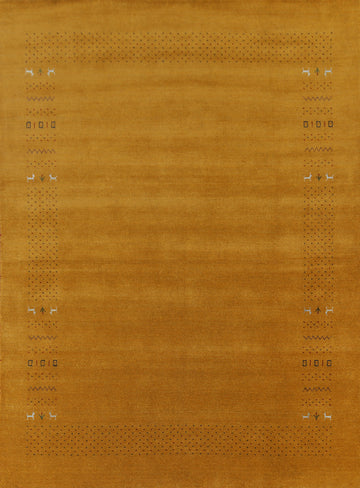 Gold Gabbeh Oriental Area Rug 8x10