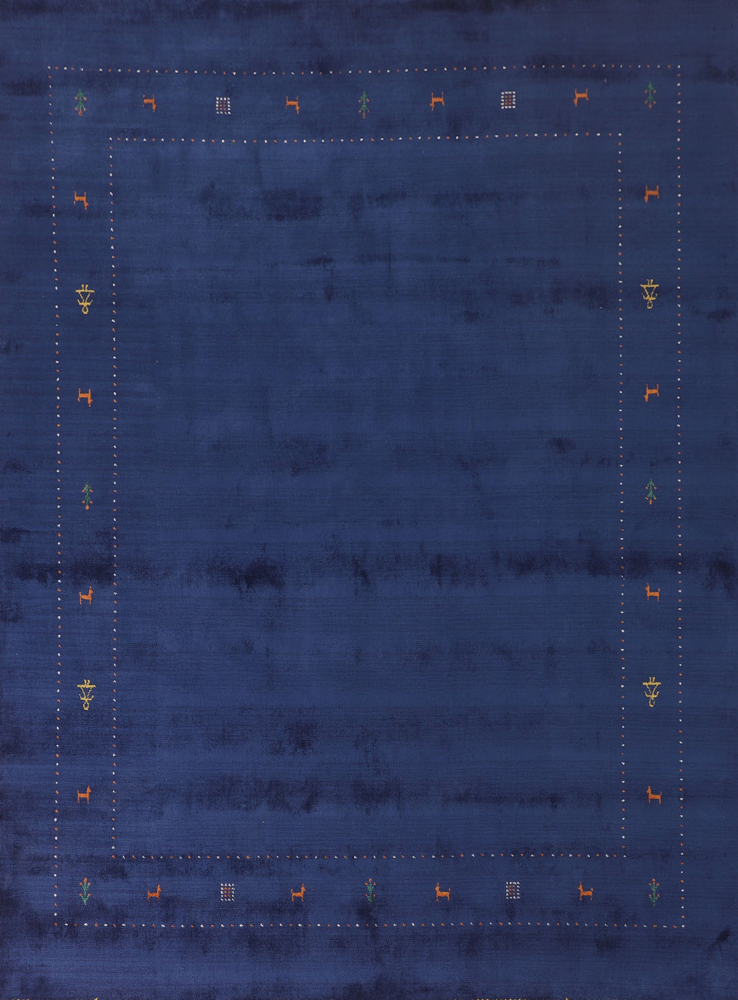 Royal Blue Gabbeh Oriental Area Rug 8x10