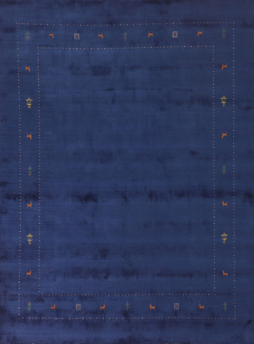 Royal Blue Gabbeh Oriental Area Rug 8x10