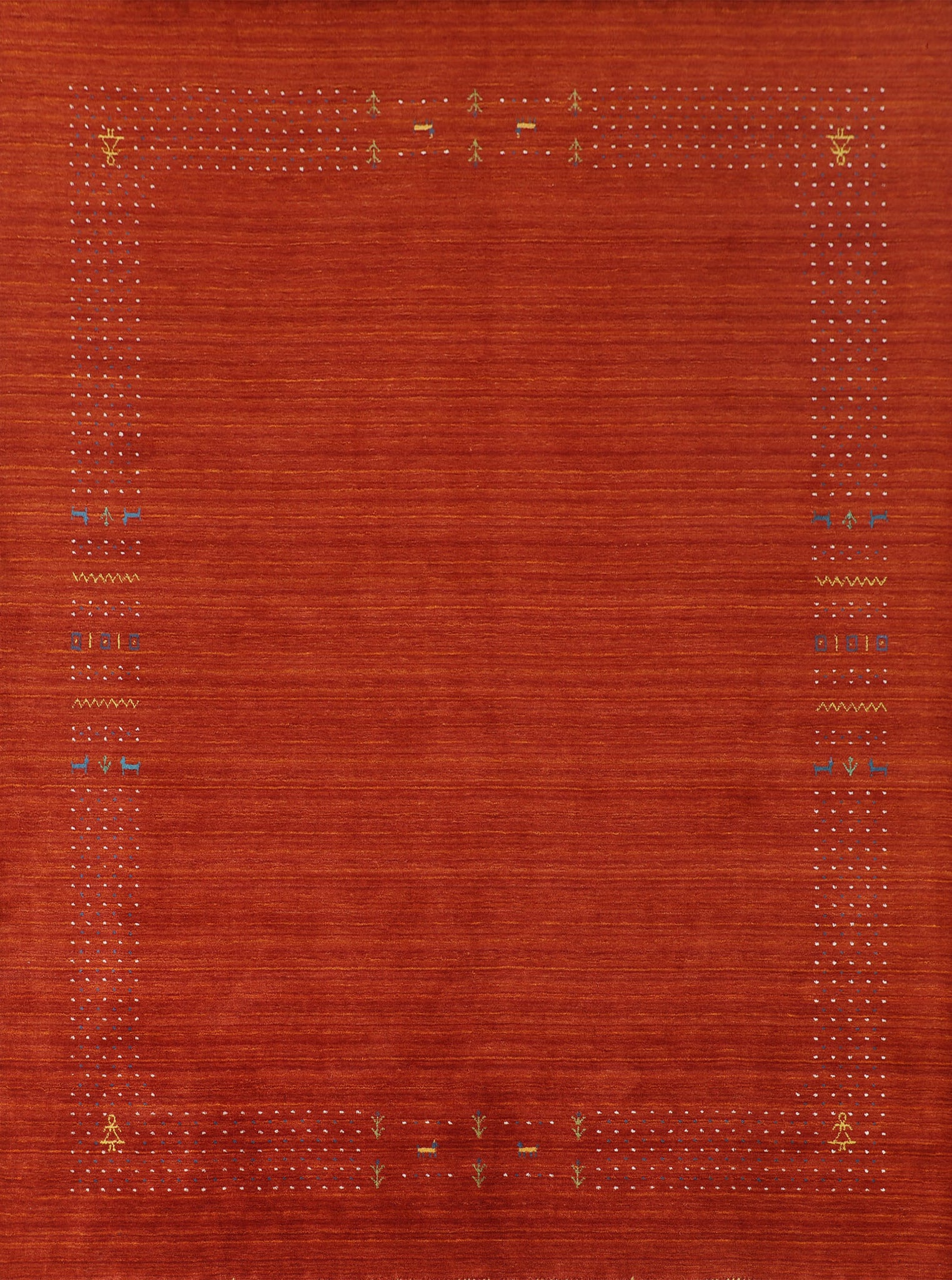 Orange Gabbeh Oriental Area Rug 8x10