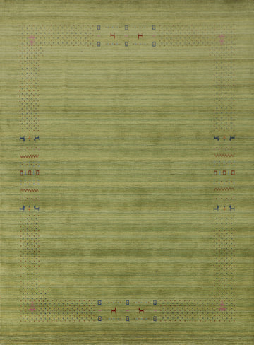 Green Gabbeh Oriental Area Rug 8x10