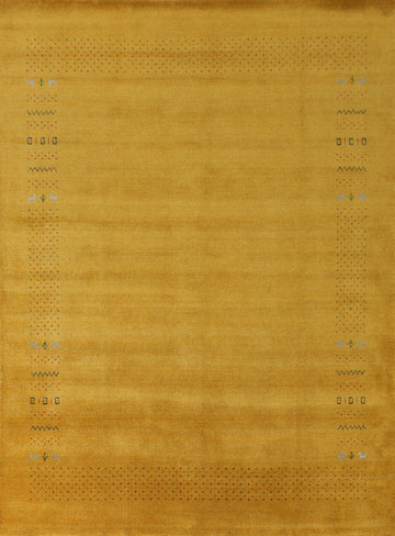 Yellow Gold Gabbeh Oriental Area Rug 8x10