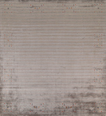 Striped Gabbeh Oriental Square Rug 10x10
