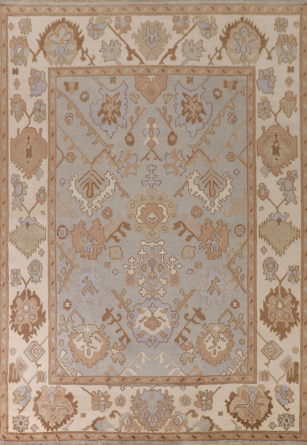 Handmade Gray Oushak Indian Area Rug 9x12