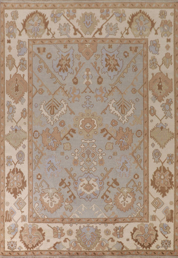 Handmade Gray Oushak Indian Area Rug 9x12