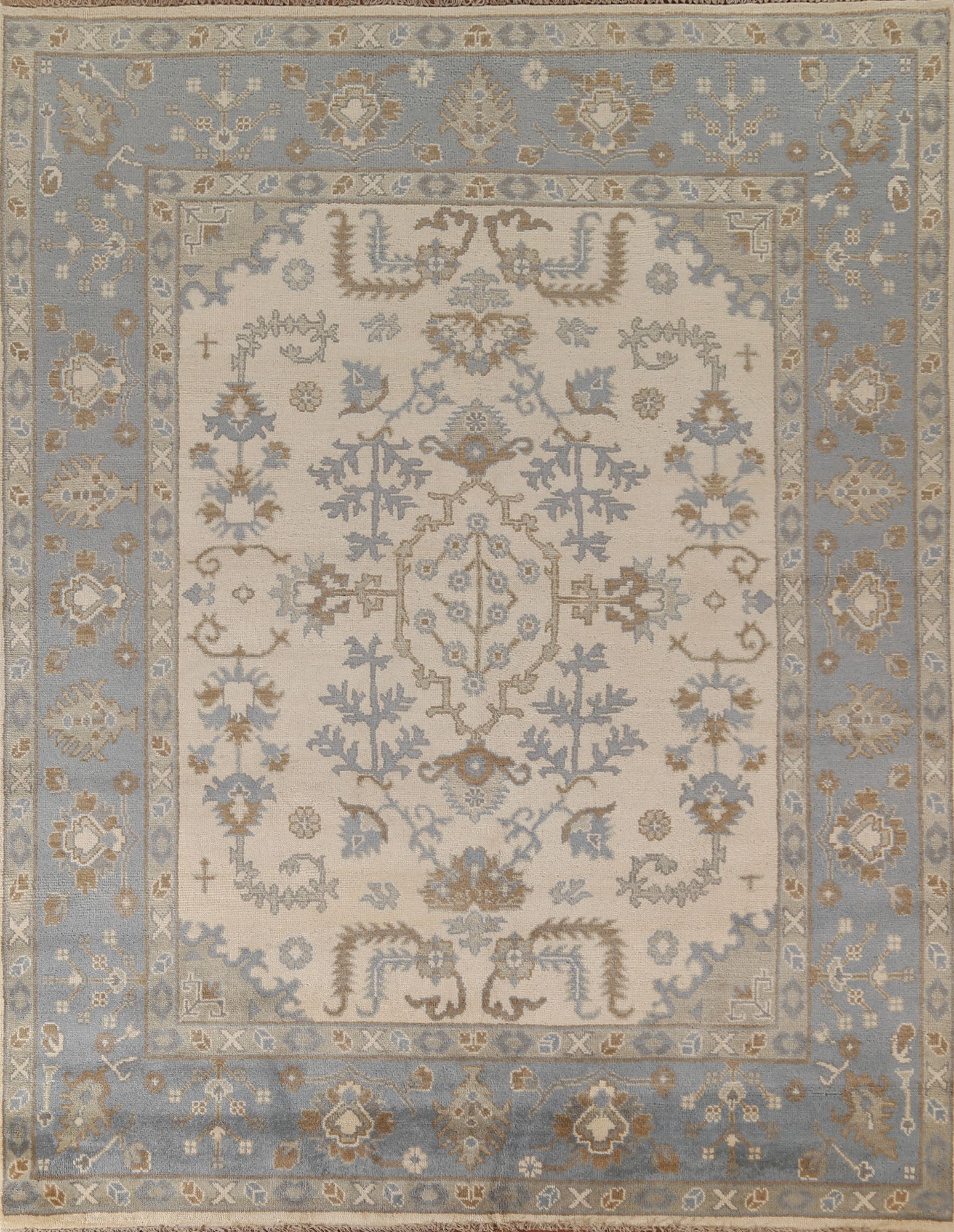 Beige/Blue Oushak Oriental Area Rug 8x10
