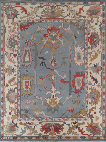 Handmade Blue Oushak Oriental Area Rug 8x10
