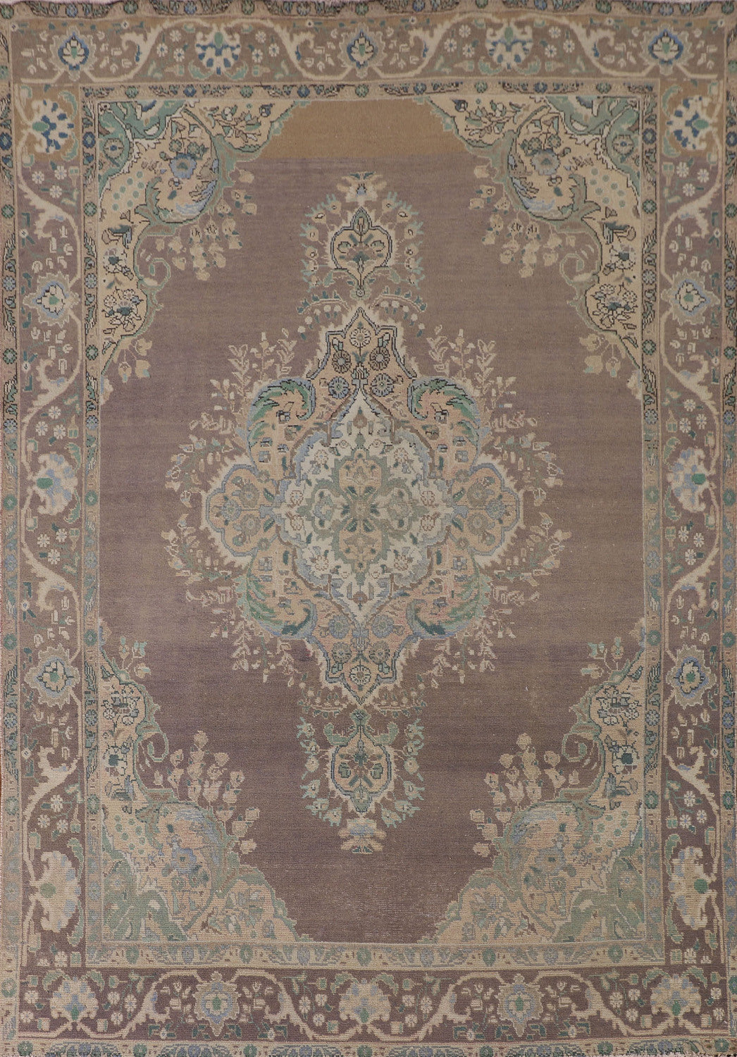 Distressed Tabriz Persian Area Rug 7x9