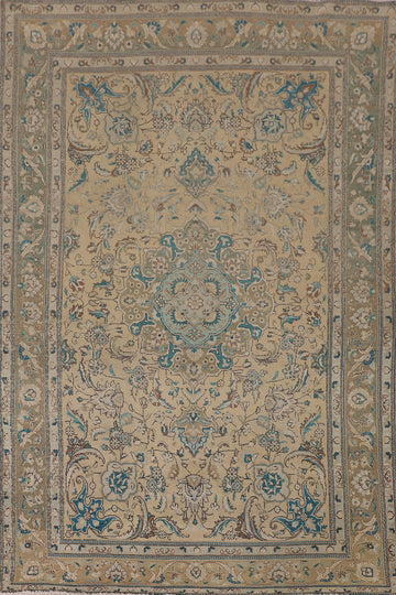 Distressed Tabriz Persian Area Rug 7x10