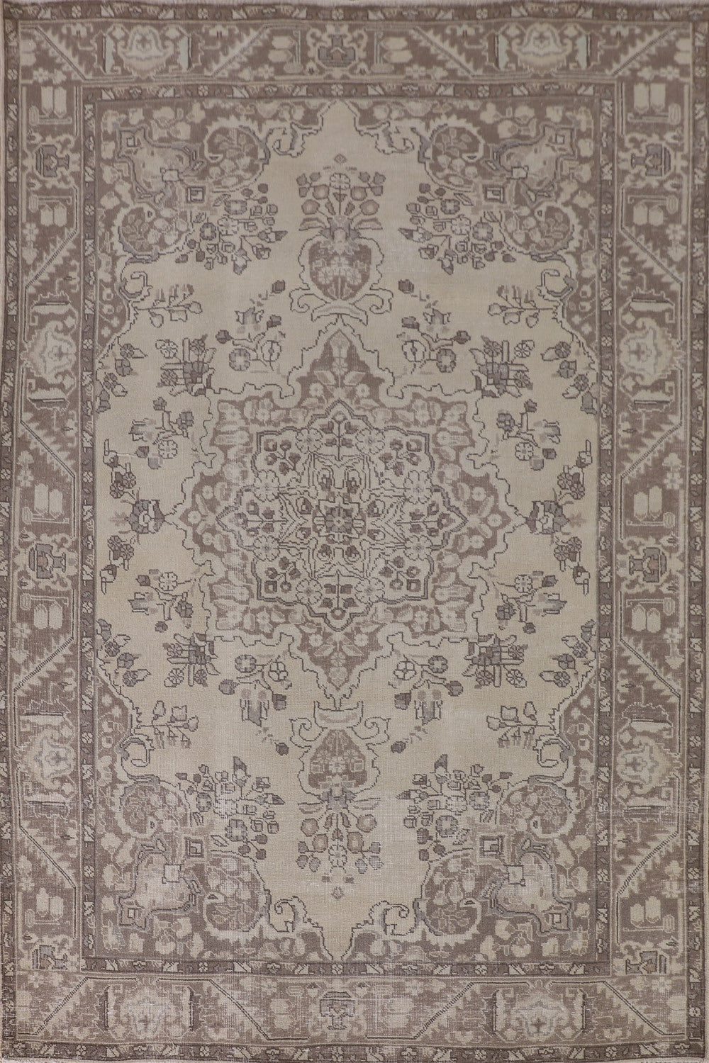 Distressed Tabriz Persian Area Rug 7x10