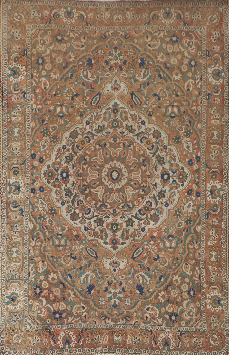 Vintage Floral Bakhtiari Persian Area Rug 7x10
