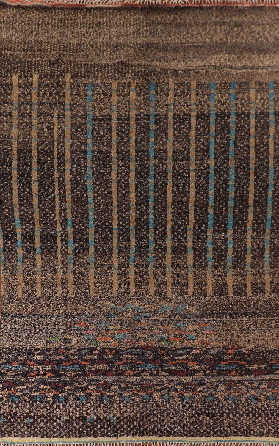 Brown Moroccan Large Oriental Rug 10x15