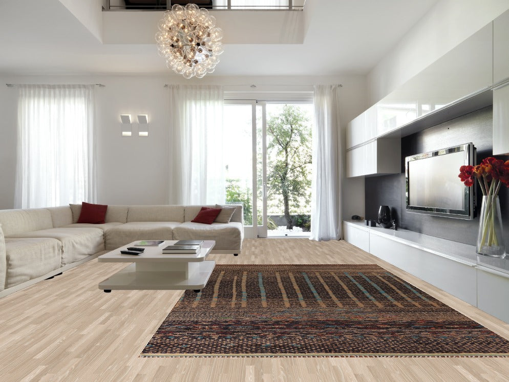Brown Moroccan Large Oriental Rug 10x15