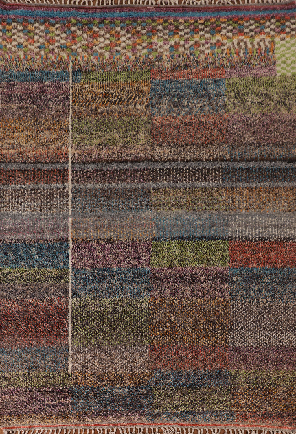 Checkered Plush Moroccan Oriental Area Rug 8x11