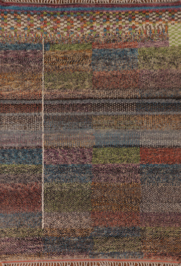 Checkered Plush Moroccan Oriental Area Rug 8x11