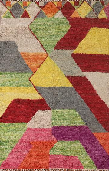 Plush Geometric Moroccan Oriental Area Rug 6x9