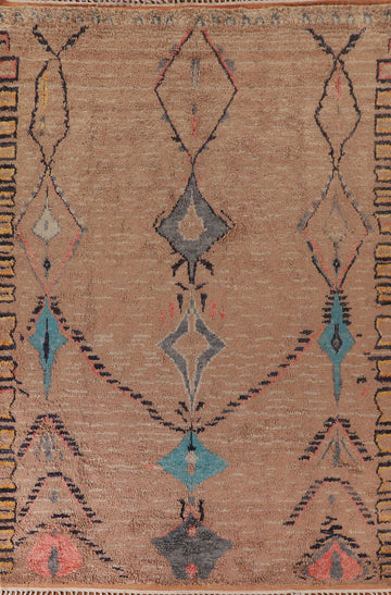 Handmade Plush Moroccan Oriental Area Rug 9x13