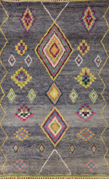 Geometric Moroccan Living Room Area Rug 7x11