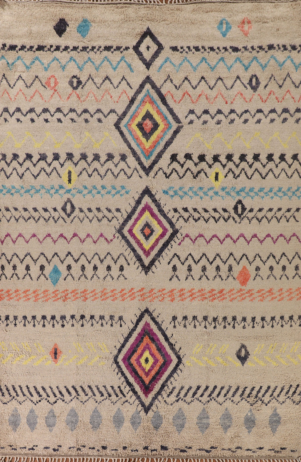 Tribal Wool Moroccan Oriental Area Rug 9x12