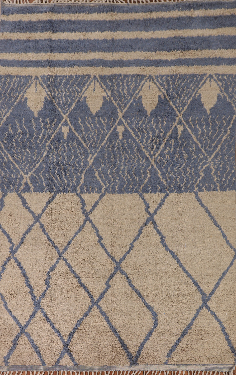 Handmade Plush Moroccan Oriental Area Rug 7x11