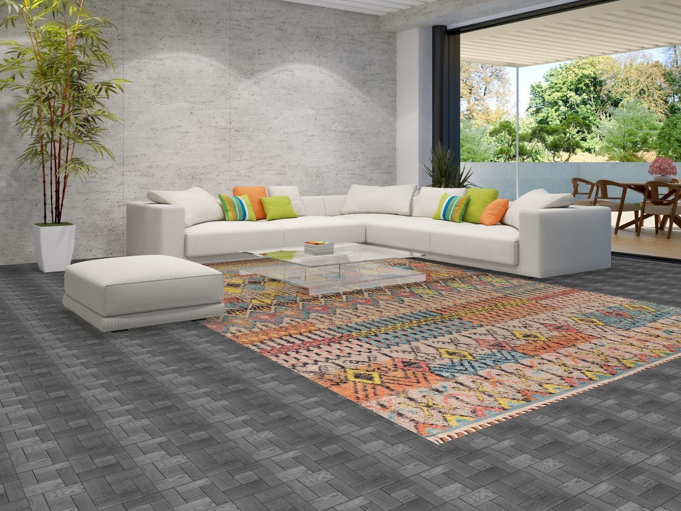 Colorful Trellis Moroccan Oriental Area Rug 9x15