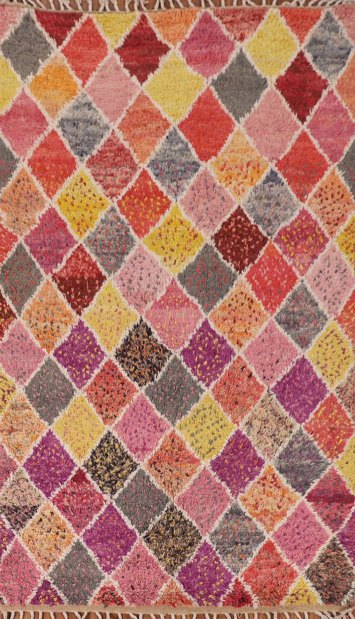 Colorful Trellis Moroccan Pakistan Area Rug 5x9
