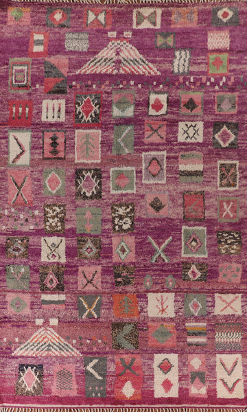 Purple Tribal Moroccan Oriental Large Rug 9x15