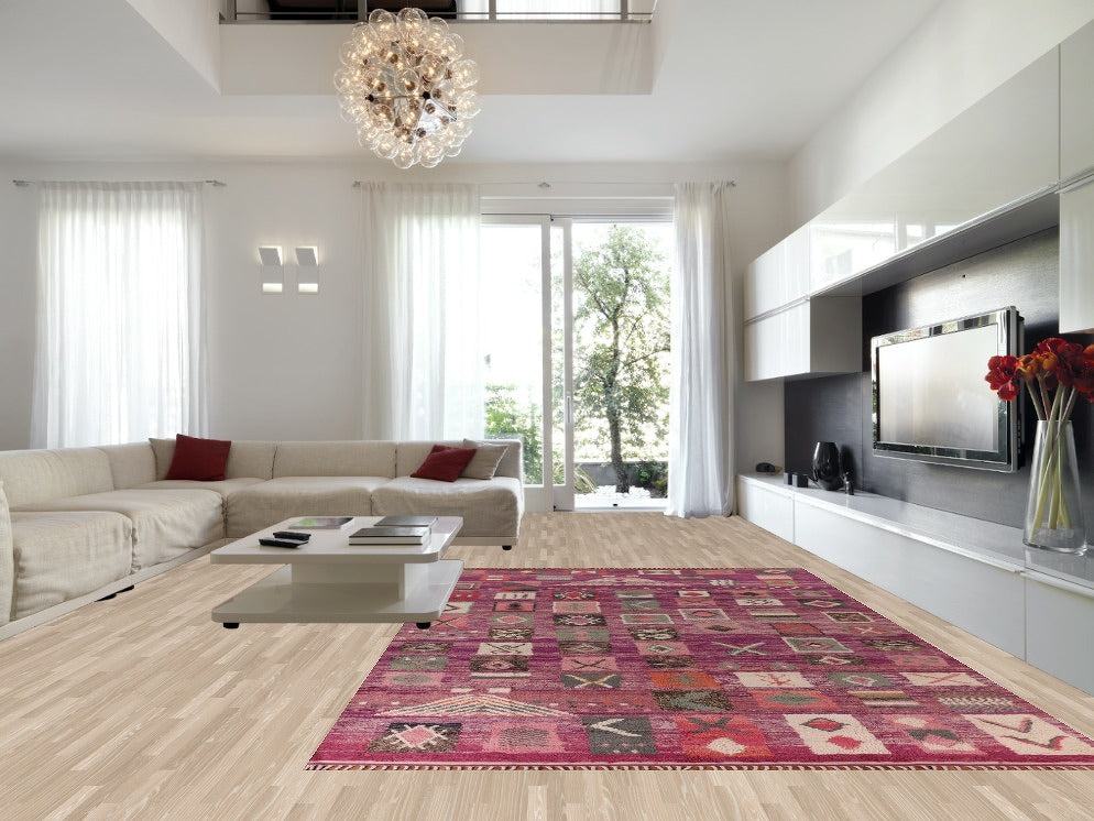 Purple Tribal Moroccan Oriental Large Rug 9x15