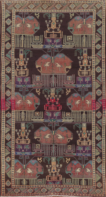 Over-Dyed Ardebil Persian Area Rug 5x10