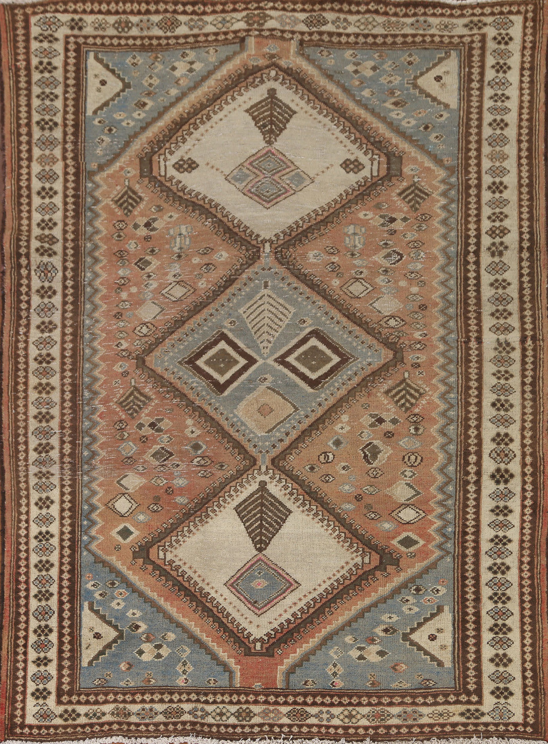 Tribal Geometric Bakhtiari Persian Rug 5x7
