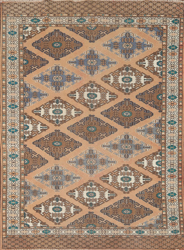Geometric Turkoman Persian Foyer Rug 4x6