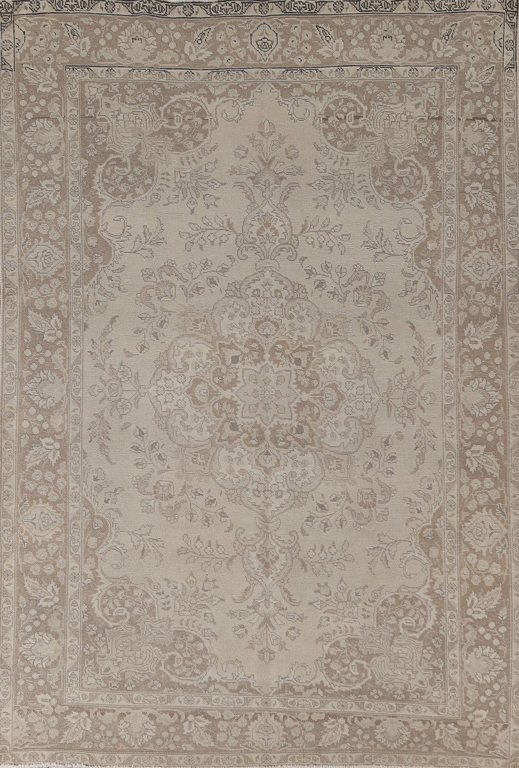 Distressed Wool Tabriz Persian Area Rug 7x10