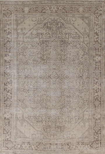Distressed Wool Tabriz Persian Area Rug 7x10