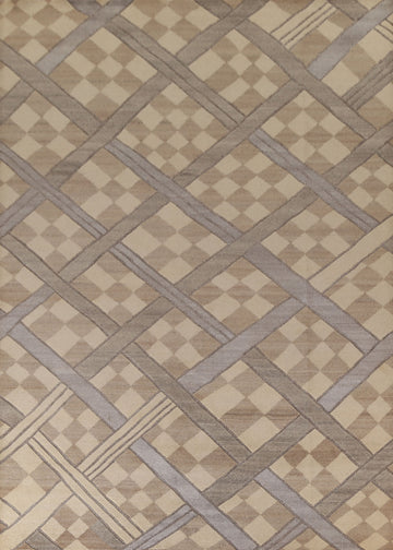 Indian Trellis Modern Area Rug 9x12