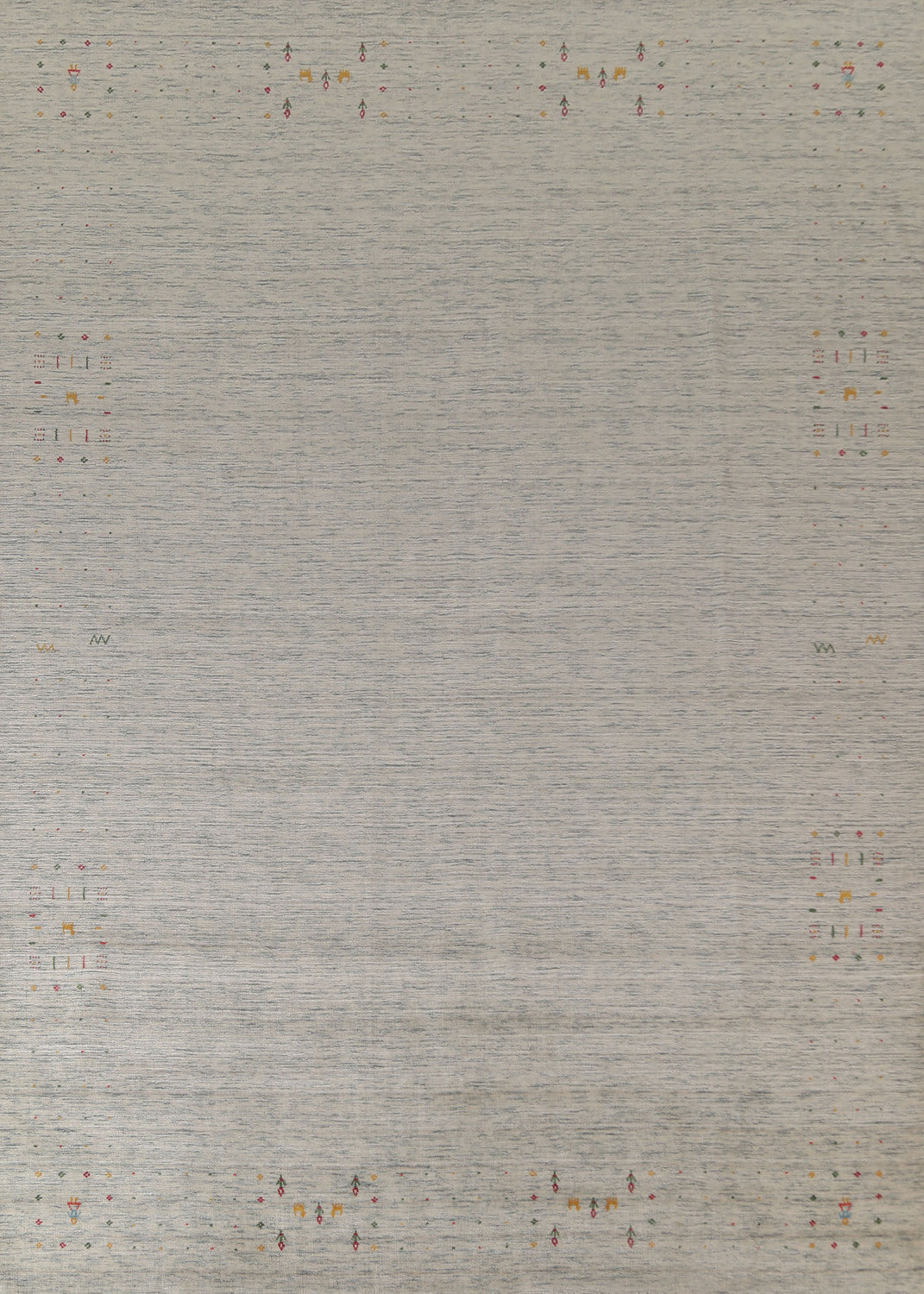 Ivory Tribal Gabbeh Indian Area Rug 9x12